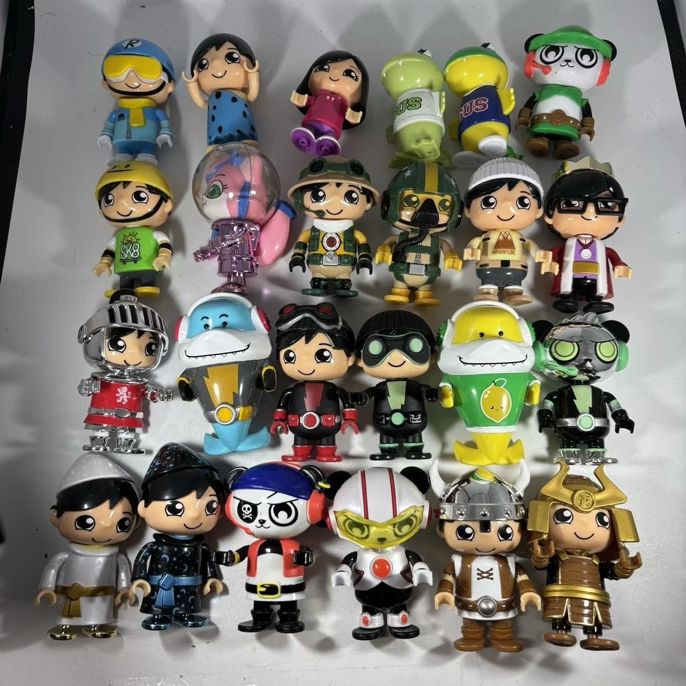 Ryans World Action Figures Lot of 24 Plastic Toys Cake Toppers Characters 3 Inch